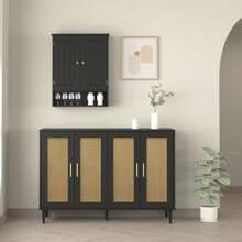 Bathroom Cabinet - Over The Toilet Storage Cabinet White Medicine Cabinet, Bathroom Wall Cabinet With 2 Doors And Adjustable Shelves, Small Wall Mounted Cabinet For Bathroom, Kitchen Back To School - Black - View 5