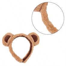 1pc/2pcs/3pcs Soft Bear Ears Headbands Plush Mouse Ears Hair Hoop For Washing Face Cartoon Animal Hairbands Halloween Costume
