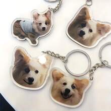 1pc Personalized Photo Keychain With Picture - Custom Acrylic Dog Cat Key Ring | Unique Gifts For Birthday, Anniversary, Parties, And Room Decorations Graduation