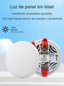 Lámpara de techo LED de montaje empotrado, lámpara de techo lámpara de baño para lámpara de techo blanco 6500K - blanco frio - Ver 4