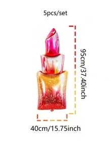 5 个巨型嘴唇和吻印铝箔气球，红色唇膏铝箔气球适用于化妆和单身派对、婚礼、生日、新娘送礼会、周年庆典 - 彩色 - 查看 8