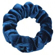 10 件装女士纯色天鹅绒柔软发圈弹性发圈，高品质时尚发圈，适合秋冬季 - 彩色 - 查看 3