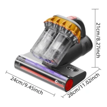 E.LUO Bed Vacuum Cleaner With UV Disinfection And High-Temperature Heating Technology, Handheld Dual Roller Brush Mattress Vacuum Cleaner, 400 Watt Powerful Dual Tube HEPA Filter Handheld Vacuum Cleaner, Suitable For Beds, Sofas, And Mattresses. - US A Type Plug(110-127V) - View 11