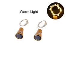 1/2/5 chiếc đèn LED năng lượng mặt trời gắn nút chai rượu vang, dài 2m, 20 bóng LED, đèn dây trang trí bằng dây đồng, thích hợp cho tiệc ngoài trời, đám cưới, chậu hoa, trang trí ngày Valentine. - Năng lượng mặt trời - Xem 16