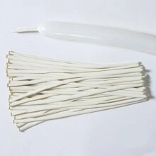 100 个/包长气球，厚乳胶造型气球适合扭曲动物气球、婚礼、生日、节日派对装饰、房间装饰、婚礼装饰、生日装饰、新娘送礼会、圣诞装饰、圣诞节 - 白色 - 查看 5