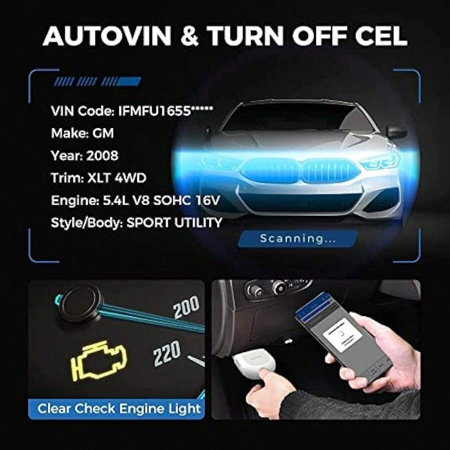 Autel MaxiAP AP200 OBD2 Scanner Bluetooth Adapter With All System ...