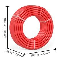 100FT-500FT PEX-B & PEX-A  Pipe 3/4" With Pipe Cutter And Clamp Hot And Cold Compatible Flexible Leakproof And Frostproof Suitable For Water Supply Radiant Floor Heating Solar Heating White & Red & Blue - PEX-B Pipe Red 100 ft Non-oxygen barrier - 查看 9