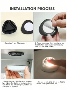 多用途触摸灯、厨房和家用 LED 触摸灯、橱柜、墙壁、汽车后备箱应急夜灯 - 彩色 - 查看 9