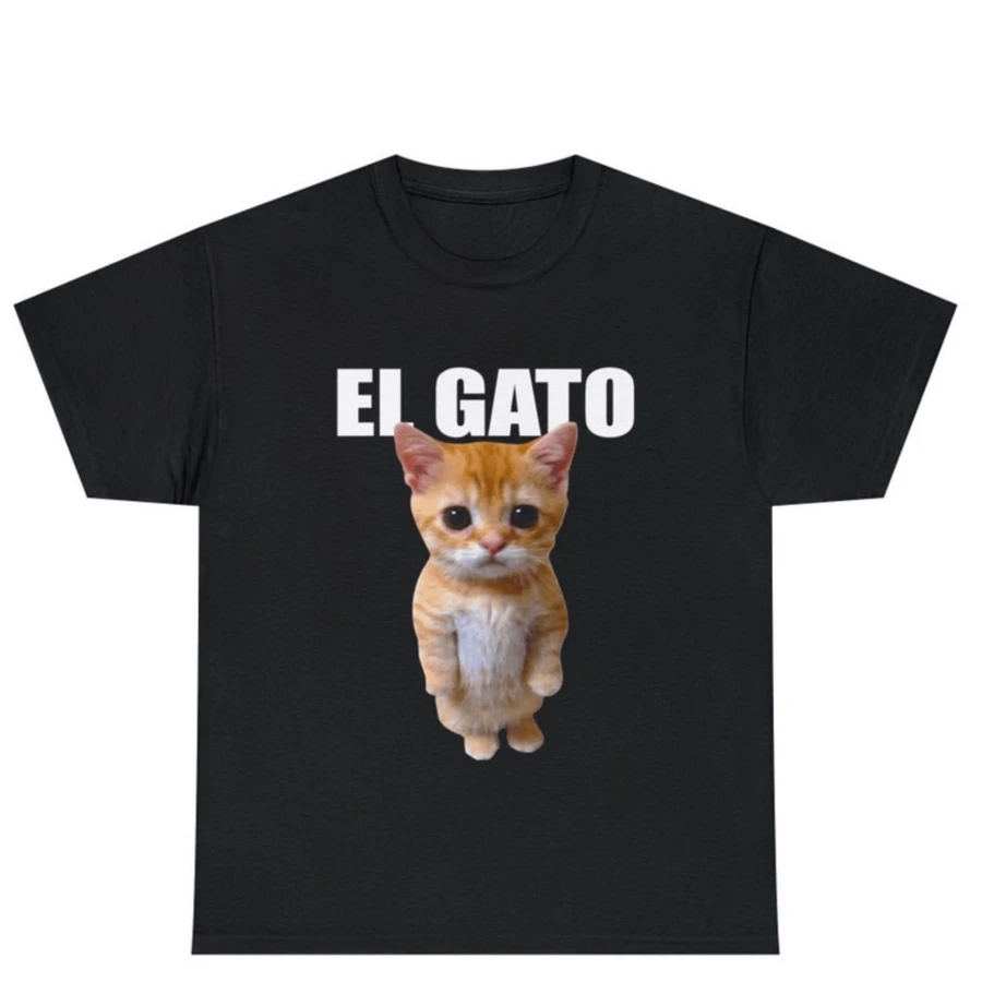 El Gato Meme Sad Crying Cat Munchkin Kitty Meme T Shirt El Gato Sad Meme Shirt El Gato Meme S - Black - View 1