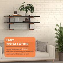 Lumber Rack Wall Mount, Lumber Storage Rack, Heavy Duty Wood Storage Racks With 9-Level System, 1080 Lb Substantial Garage Wood Organizer, Orange Lumber Metal Racks For Indoor And Outdoor (6 PACK) - 6 件裝 - 查看 6