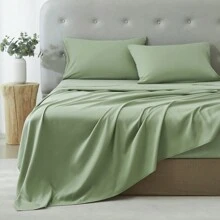 3/4 Piece Home Bed Sheet Set, Soft, Comfortable And Breathable Bedding Set, Hotel Luxury Home Summer Bedding Sheets Twin, 1 Or 2 Pillowcases, 1 Flat Sheet And 1 Fitted Sheet,Room Decor, Ideal Gift. - Green - View 9