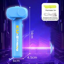 1 个发光电线发射器,手持塑料派对道具,非常适合圣诞节和生日的创意节日礼物,具有电线发射功能的酷炫减压玩具 - 彩色 - 查看 9