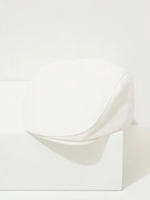 1pc Toddler Solid Color Casual Beret Hat, Versatile Outdoor Peaked Cap For Spring, Summer And All Seasons - 1PC - 查看 2