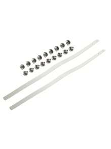 2pcs Handles For Women's Bags Detachable Accessories For Handbags DIY Shoulder Bag Strap With Silver Rivets Tote Bag Handles,Boho Vibes