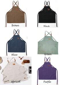 مئزر شخصي لصالون التجميل بجيوب، مئزر لمدرسة التجميل، هدية مخصصة للمصفف، مئزر صالون الحلاقة المخصص، مئزر الحلاق