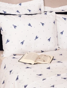 Standard Double Sheet Set Without Elastic With Minimalist Pillowcases 150 Thread Count - 3 Pieces - 聖母 - 查看 2