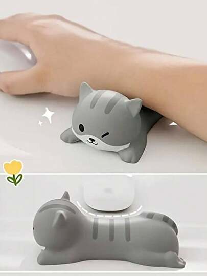 1 pieza Reposamuñecas con diseño de gato de ABS, mejor regalo