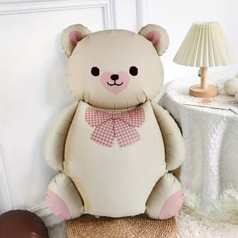 1pc Magic Bear Aluminum Film Balloon, Multi-Occasion Festive Decor For Valentine'S Day, Birthdays, Weddings, Anniversaries, Engagements, Home & Party Decorations