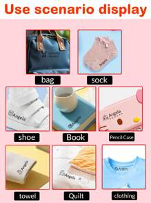 LICVIC 1pc Custom Name Cartoon Signature Stamp, Cartoon Pattern Name Silicone Stamps Personalized, DIY Customized Cartoon Self Inking Name Stamp - Panda - View 7