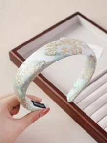 1 件女士百搭清新风格双层发带，休闲学院风，女士发带，发饰，发箍