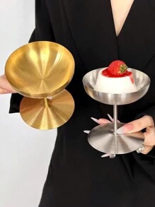 1 件不锈钢冰淇淋杯、奶昔饮水杯、高底座夏季果汁冰沙甜点碗 - 彩色 - 查看 6