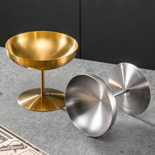 1 件不锈钢冰淇淋杯甜点盛菜杯带脚布丁杯冰淇淋杯酱汁杯甜点开胃菜杯甜点杯不锈钢玻璃杯银色不锈钢 - 彩色 - 查看 6