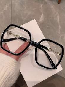 1 pièce Nouveaux lunettes à grand cadre pour femmes, accessoire mode pour un porter quotidien et des nuances affinantes du visage. Accessoires de plage pour femmes. essentiels pour tenues femmes automne hiver, casual, affaires, cadeaux pour vacances d'été, plage, extérieur, voyage