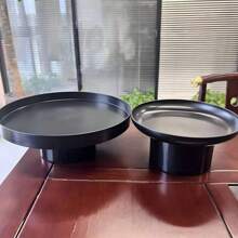 黑白简约现代风格的圆形储物托盘，直径 20 厘米 / 26 厘米，由塑料制成。 - 彩色 - 查看 11