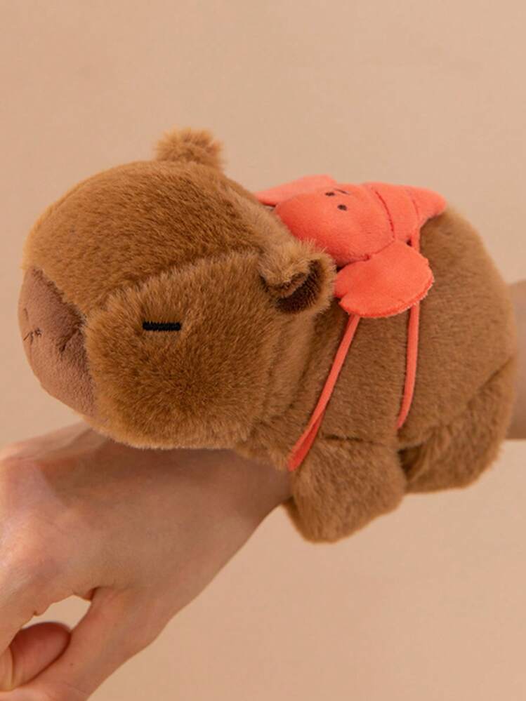 Cute Capybara Plush Doll With Clapping Ring, Creative Design Can Be Worn On Wrist, Unique Christmas And New Year Gift For Friends. Keywords: Capybara, Doll, Christmas, Capybara Costume, Fun Plush Doll - Multicolor - View 17