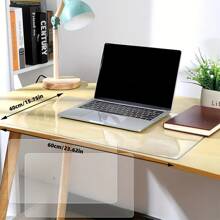 1 pieza Alfombrilla de escritorio de vidrio suave transparente, cubierta de escritorio de PVC resistente al agua y al aceite, fácil de limpiar para escritorio de escuela/aula, mesa de comedor, mesa de café, protector de escritorio de plástico cristal resistente al agua, alfombrilla para silla, alfombrilla antideslizante para piso