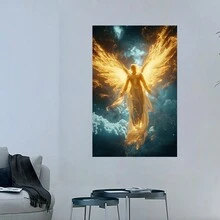 Abstract Angel Wings Wall Decor, Modern Art Style, Home Wall Decorations - Multicolor - View 5