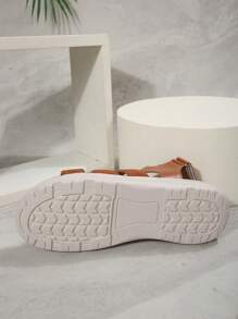 Sandalias con suela gruesa para mujer, sandalias de playa, sandalias romanas versátiles y livianas, sandalias planas de talla grande, sandalias deportivas de moda con suela suave y cierre de gancho y bucle, zapatos antideslizantes