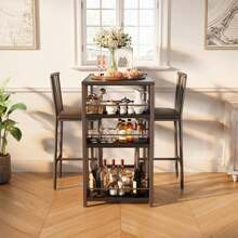 Juegos de mesa & silla de comedor - negro - Ver 9