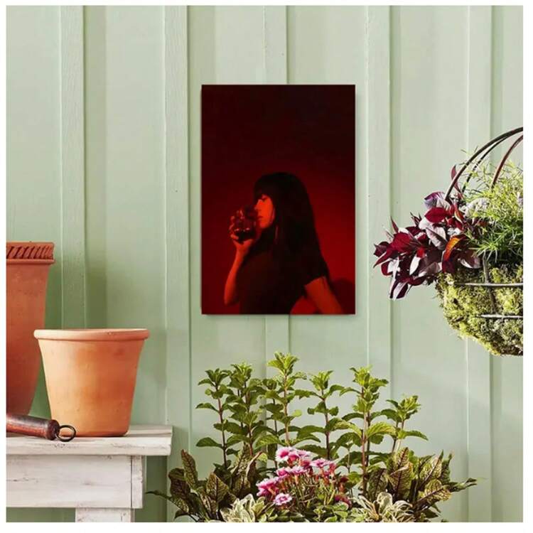 1pc Retro Red Neon Canvas Wall Art, Poster For Living Room & Bedroom Decor, Perfect For Room Decor Frameless - Multicolor - View 9