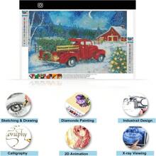 1 pezzo Tavoletta luminosa a LED per pittura a diamanti, A3/A4/A5 Tavolo luminoso per disegno e tracciatura, Lightbox fai-da-te, Tavolo luminoso per giochi e apprendimento, Regalo per feste e compleanni, Alimentazione USB, 3 livelli di luminosità, protezione per gli occhi, 3 colori e 3 formati, adatta per pittura a diamanti, disegno, cartoni animati, pittura ad olio, schizzi, pittura con sabbia