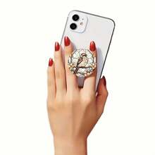 1 pezzo Supporto per telefono cellulare con disegno dipinto di colibrì, supporto universale in plastica per telefono, staffa regolabile, facile da installare e rimuovere, adatto per viaggi di lavoro, viaggi e attività all aperto