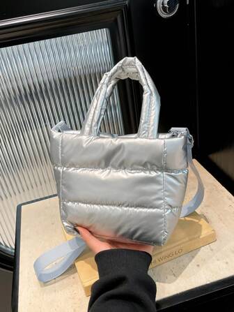 简约轻便尼龙羽绒夹克、多功能迷你手提包和单肩包