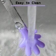 3pcs Mini Dessert Clips Stainless Steel Ice Cubes Clips, Purple/Red Heart Shape/Gloves/Palm Shape Non-Slip Silicone Baking Bread Clips/Candy Clips/Biscuit Clips/Pastry Clips/Snack Clips/Ice Cubes Clips/Salad, Fruit Clips/Snack Clips/BBQ Clips, Kitchen Tools Food Cutlery - Multicolor - View 8