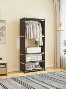 1pc Portable Closet Organizer, Multifunctional Fashion Wardrobe, Dust-Proof Display, Free Standing Assembly Storage Rack, Bedroom Living Room Home Decor, Holiday Gift, Christmas Gift, Children Gift - Multicolor - View 16