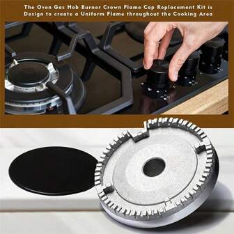 (For Bashaf Stove Only) 1 Set Cookware Covers, Upgraded Gas Burner Cap, Fit For Bashaf Gas Stove Burners