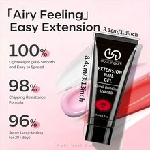 6-Color Nail Gel Extension Kit, 0.51oz Each - Easy Squeeze Toothpaste Design For DIY Manicures & Pedicures, Perfect Gift For Girls - Multicolor - View 6