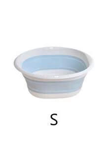 Foldable Washbasin For Dormitory Use Student Washbasin Portable Travel Plastic Compression Basin Folding Water Basin, Folding Basin Portable Silicone Foldable Washbasin Washbasin Student Dormitory Plastic Soaking And Washing Basin Multi-Use. Home Bathroom Decor Fall Decor Back To School