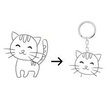 1pc Personalized Photo Keychain With Picture - Custom Acrylic Dog Cat Key Ring | Unique Gifts For Birthday, Anniversary, Parties, And Room Decorations Graduation