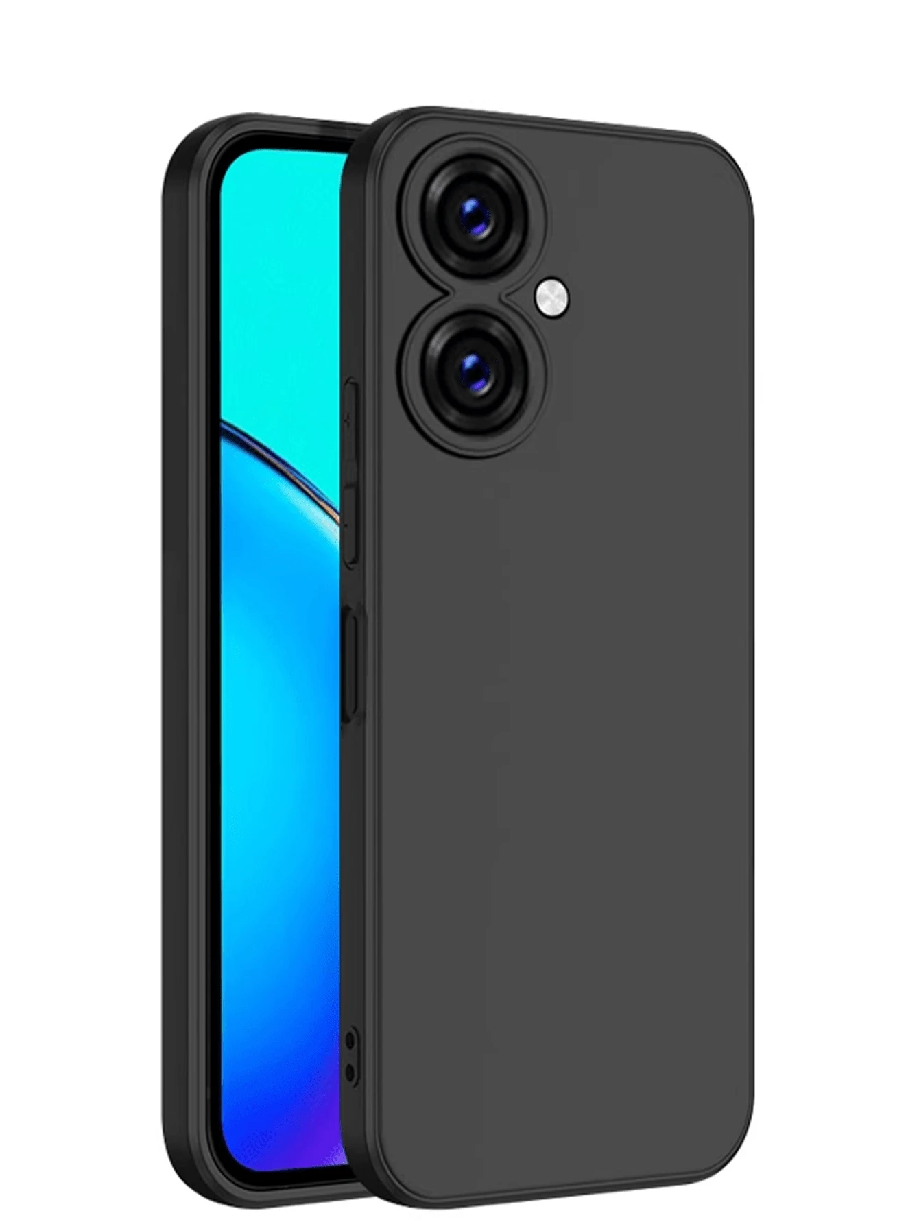 Case Compatible With Vivo - TPU Silicone Phone Cover With Soft Finish - Black Matte Waterproof Shockproof Anti-Fall Scratch Resistant - Black - View 1