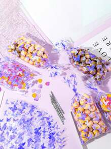 50pcs Pink Butterfly Candy Bags, Student Party Gift Bags, Animal Design Souvenirs Bags, OPP Packaging Bags - Mauve Purple - View 5