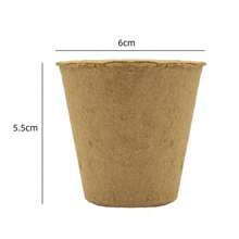 100 Pcs Fibre Seed Pots, 6cm Round Plant Seed Seedling Pots - Brown - View 7