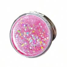 1pc/2pcs/4pcs Folding Double-Sided Mirror Glitter Small Mirror Folding Handheld Pocket Mirror Portable Travel Pocket Makeup Mirror For Pockets, Bags And Travel Gifts Birthday Graduation