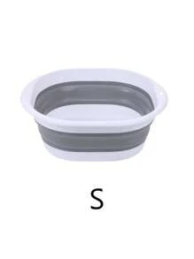 Foldable Washbasin For Dormitory Use Student Washbasin Portable Travel Plastic Compression Basin Folding Water Basin, Folding Basin Portable Silicone Foldable Washbasin Washbasin Student Dormitory Plastic Soaking And Washing Basin Multi-Use. Home Bathroom Decor Fall Decor Back To School