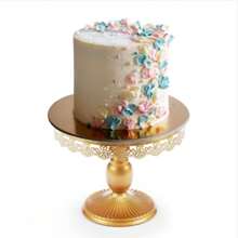 Set Of 3 Round Metal Cake Stand Set, Displaying Table For Birthday Party Cake Display Baby Shower Wedding Pastry Decor Supplies Cupcake Dessert Decoration - Champagne - View 11