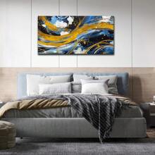 Local Warehouse- Tree Wall Art For Living Room, Abstract Canvas Wall Decor For Bedroom, Pink Print Paintings, Size 24x48 Inches